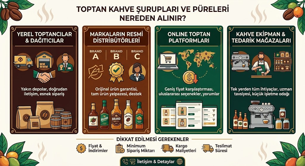 Toptan kahve şurupları ve püreleri nereden alınır?