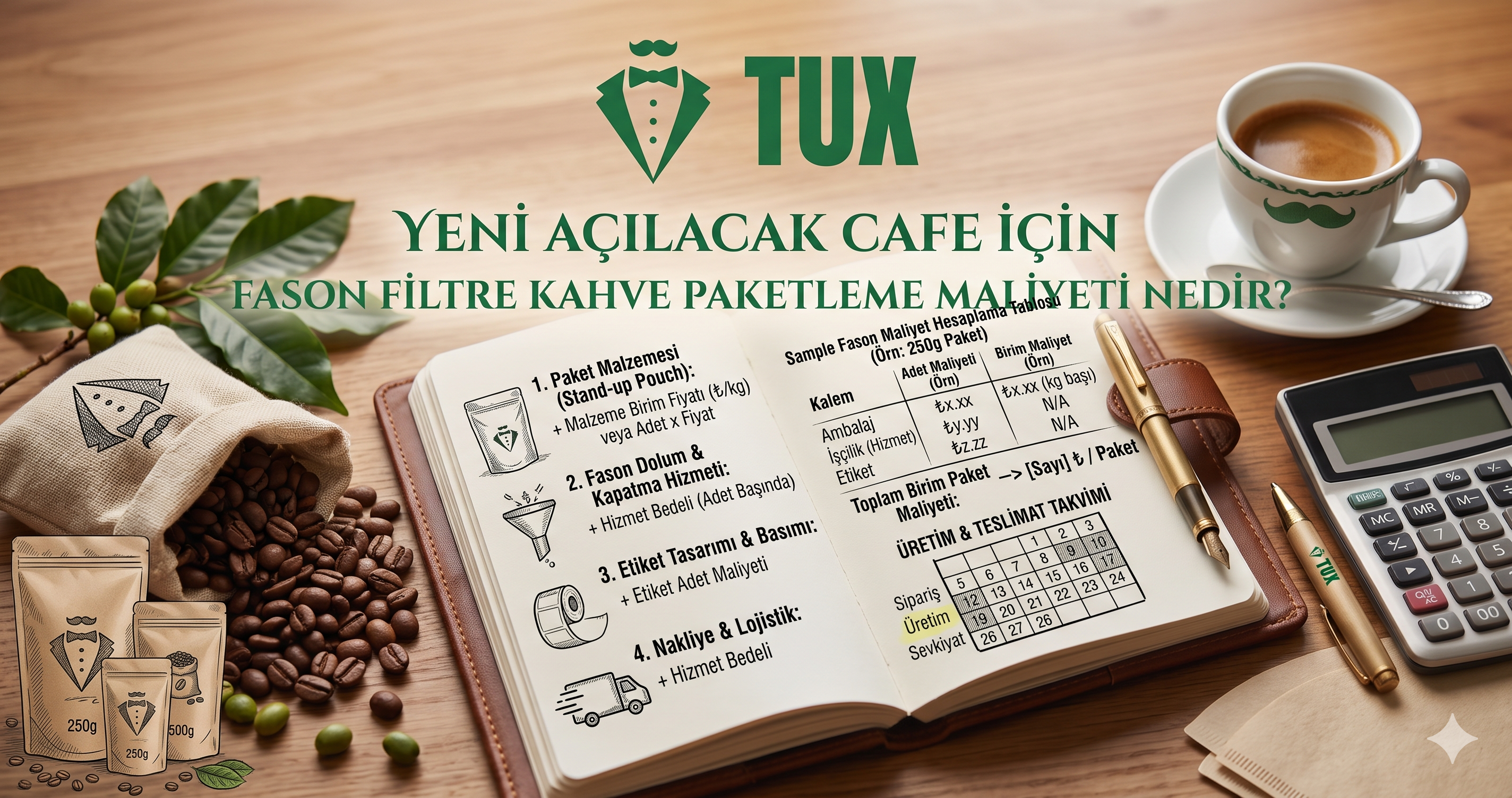 Fason filtre kahve paketleme maliyeti nedir?
