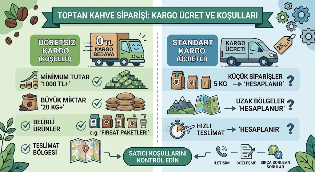 Toptan kahve alımında kargo bedava mı?