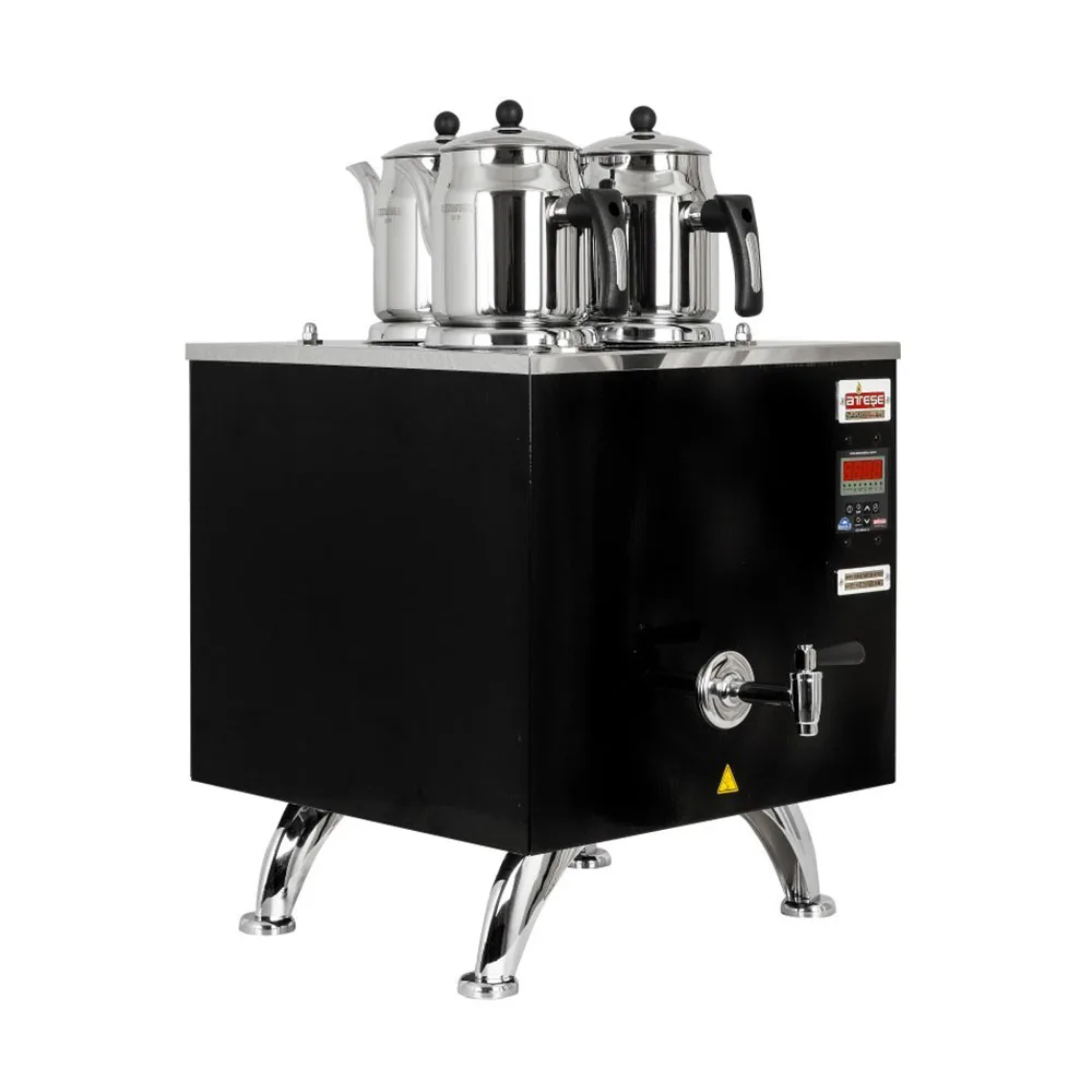 Ateşe Keyfchi 3 Demlikli Elektrikli Dijital Çay Makinesi – Titanium, Statik