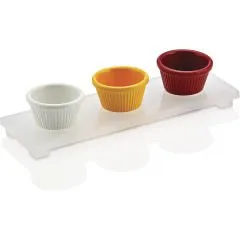 Groovy Açık Büfe 6 cm Standlı Sosluk Takımı (Buz Beyazı)