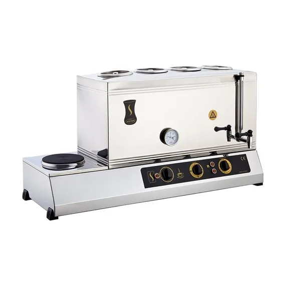 Işıkgaz Silver 2083 Elektrikli Pleytli Çay Kazanı – 85’lik, 60 Litre, 4 Demlikli