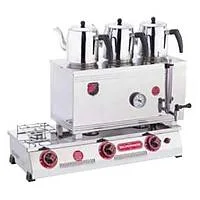 Işıkgaz Silverinox 2057-D Doğalgazlı 3 Demlikli Çay Kazanı, 60’lık, Çift Taban