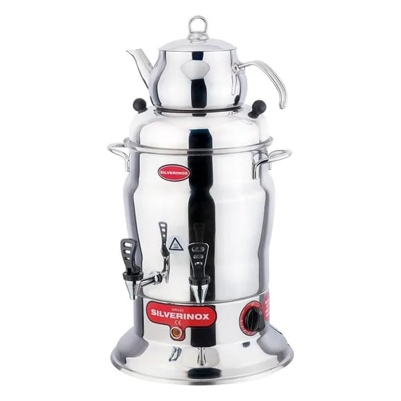 Işıkgaz Silverinox 2201 Çay Semaveri,10 Litre, Çift Demlikli