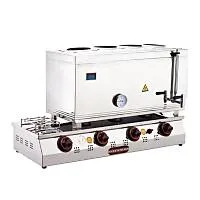 Işıkgaz Silverinox 4 Demlikli Çay Ocağı 2067-D, Doğalgazlı, 85’lik, Çift Tabanlı ,58L