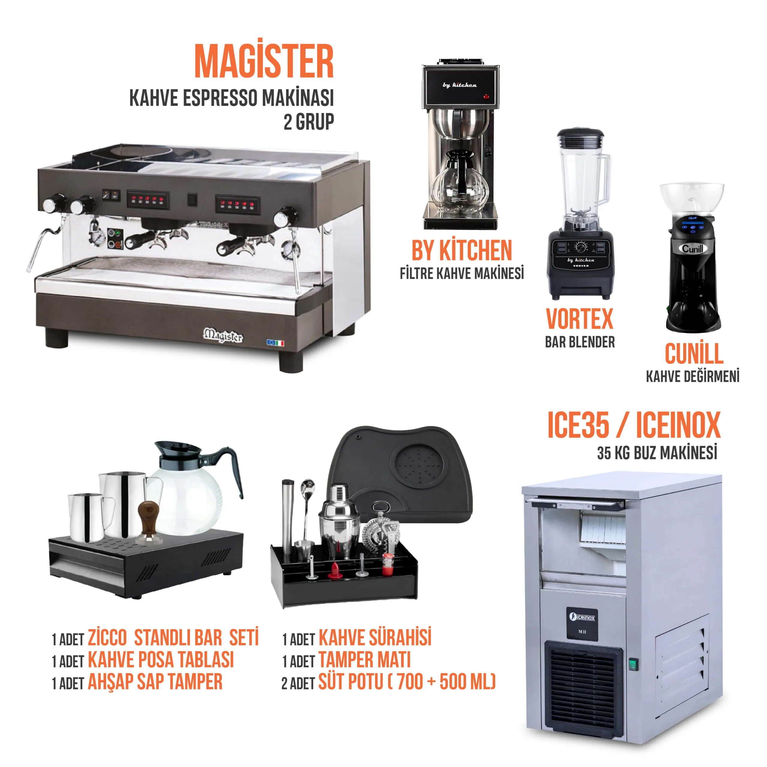 Magister Cafe Ekipmanları Seti