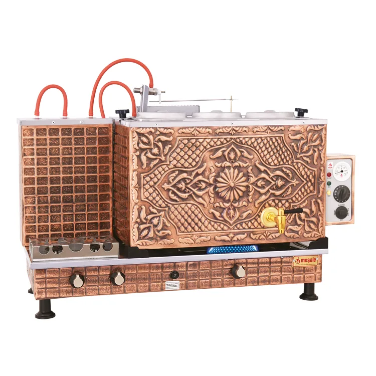 Meşale Antik Bakır Turbo Full Otomatik 3 Demlikli Çay Ocağı