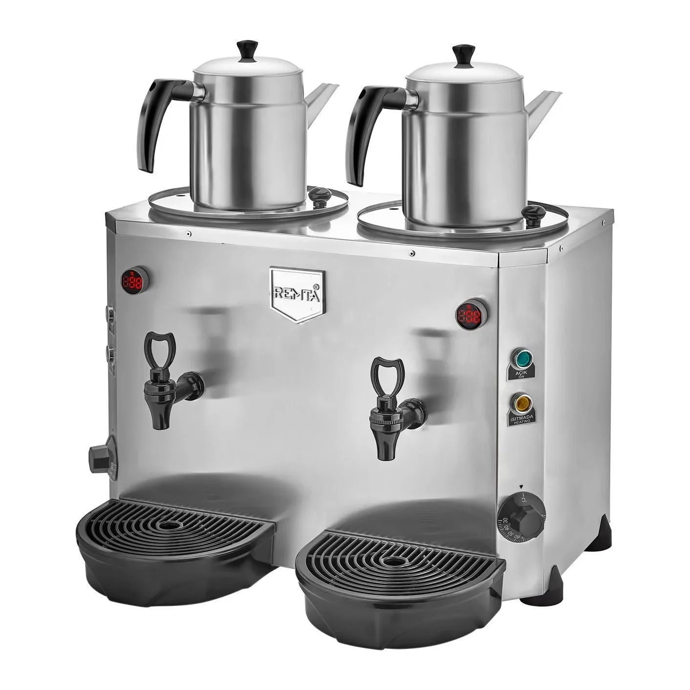 Remta DE15 Mini Jumbo 2 Demlikli Çay Makinası, 9+9 Litre