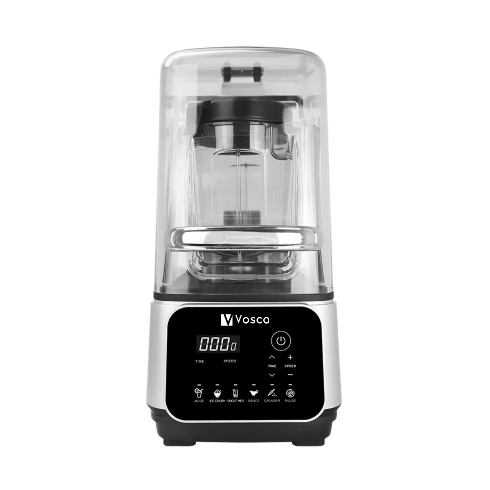 Vosco VHS-608CD Soundproof Dijital Blender, 2 Litre, 1600W, Gümüş Gri